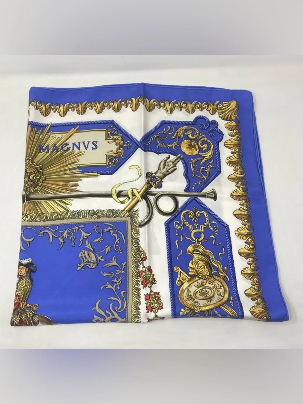 Hermes Silk Scarf Ludovicus Magnus Carre 90 Louis XIV F. de la Perriere - Picture 2 of 16